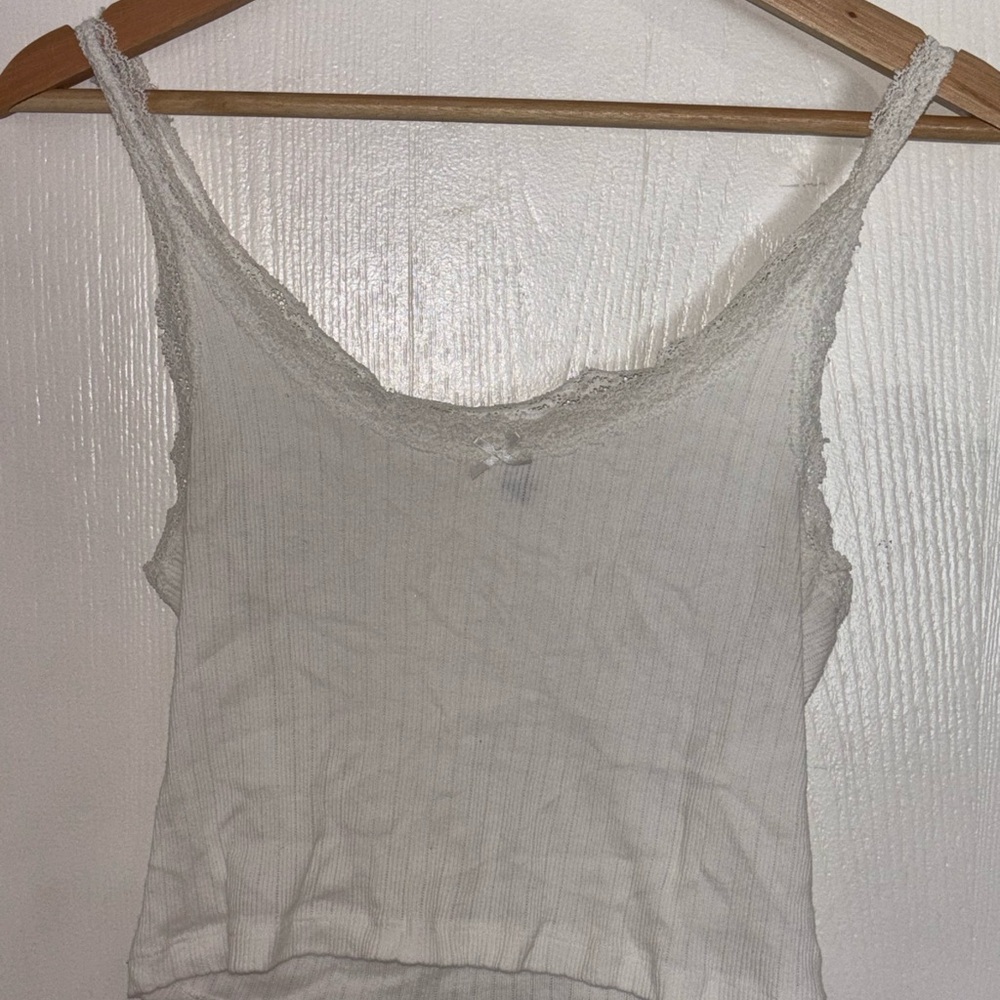 Brandy Melville White Cropped Tank